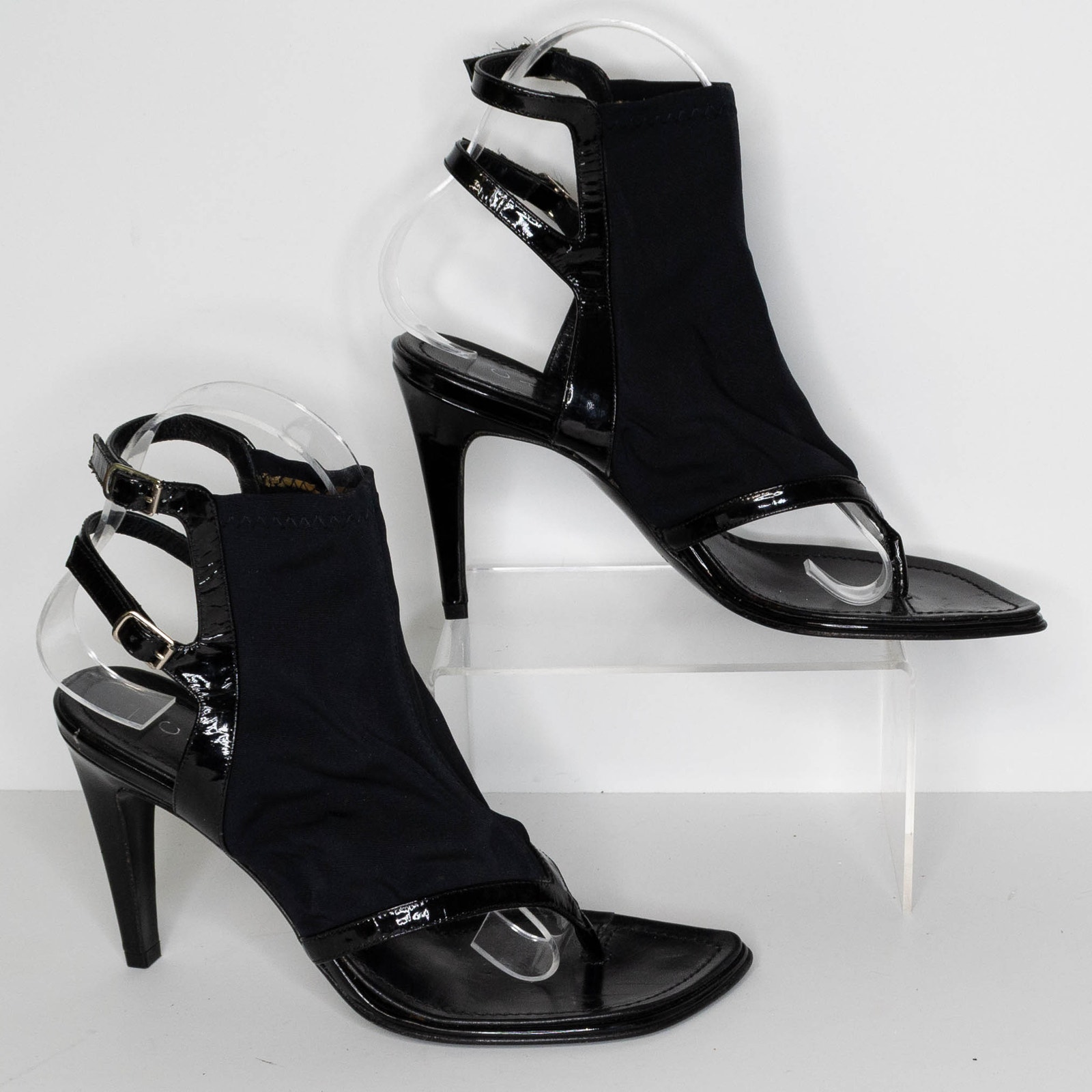 Nwot Casadei Women's Heels Y2k Minimalist Glam Buckle Black Size 5.5 B | Ar